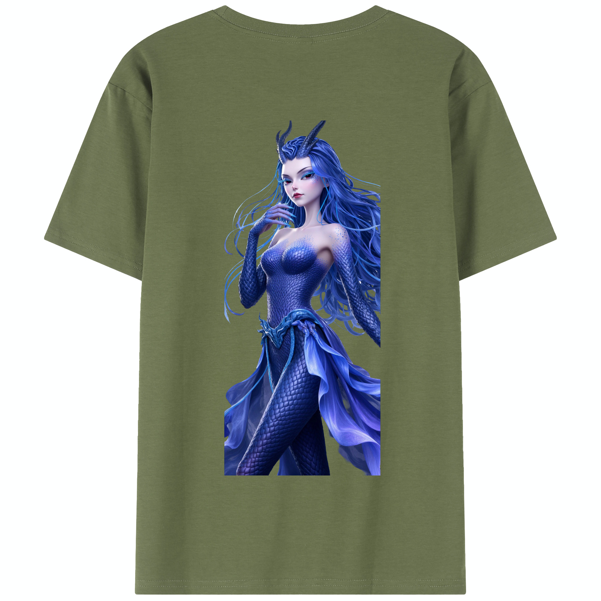 （画像用） Ne Zha 2 ナタ 魔童の大暴れ 綿100％半袖Tシャツ（背面プリント）